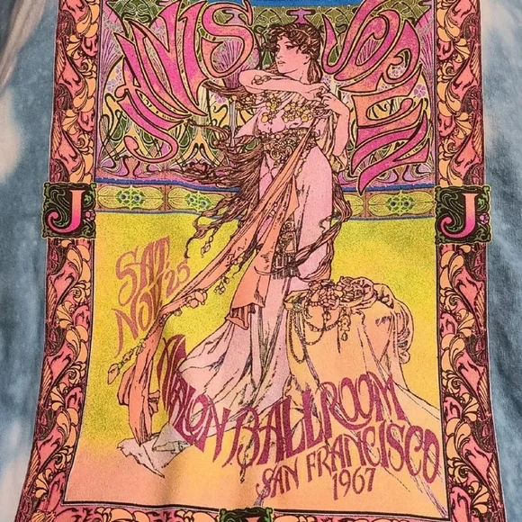 Janis Joplin Blue Tie Dye Tank - Picture 3 of 3